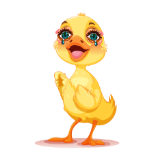 Illustration of Crying Mother Duck