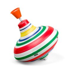 Kid's Toy Spinning Top With White Background 